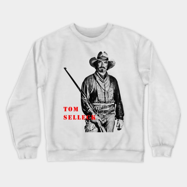 tom selleck visual art Crewneck Sweatshirt by DOGGIES ART VISUAL